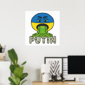 Poster Drôle anti-Poutine Vomit Emoji (Bureau à domicile)