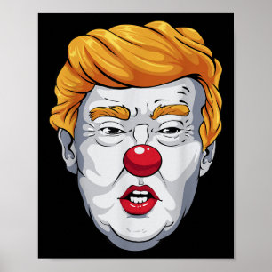 Poster Drôle anti-Trump Clown 2024 Élection Halloween