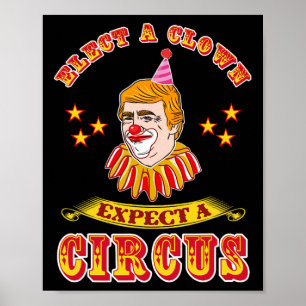 Poster Drôle anti-trump élire un clown s'attendre à un ci