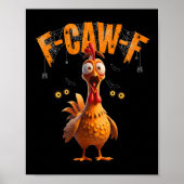 Poster Drôle araignée Web poulet F-caw-f (Devant)