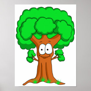 Poster Drôle arbre à dessin