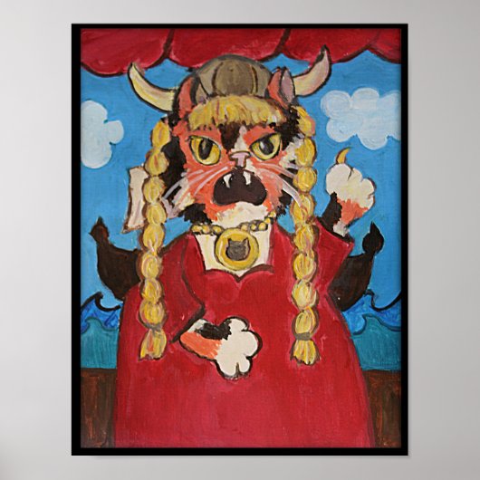 Poster Drôle Art populaire Opera Chat (Devant)