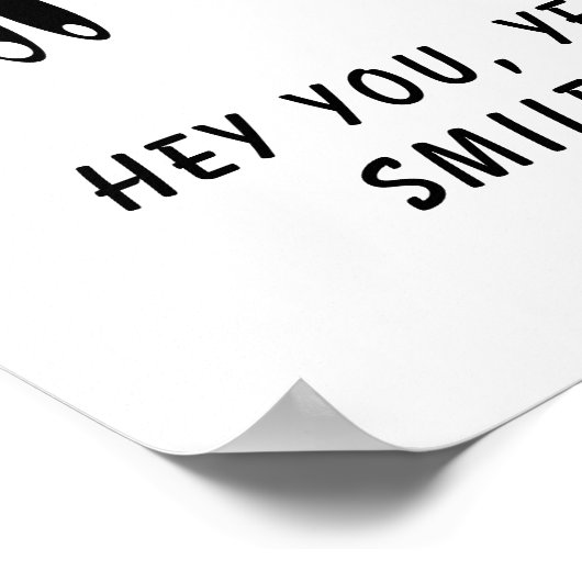 Poster drôle avec yeux de curiosité - Texte person (Coin)