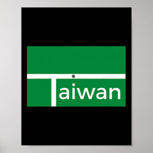 Poster Drôle Badminton Match Taïwan Nouveau Drapeau Desig