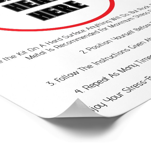 Poster drôle "Bang Head Here" (Coin)