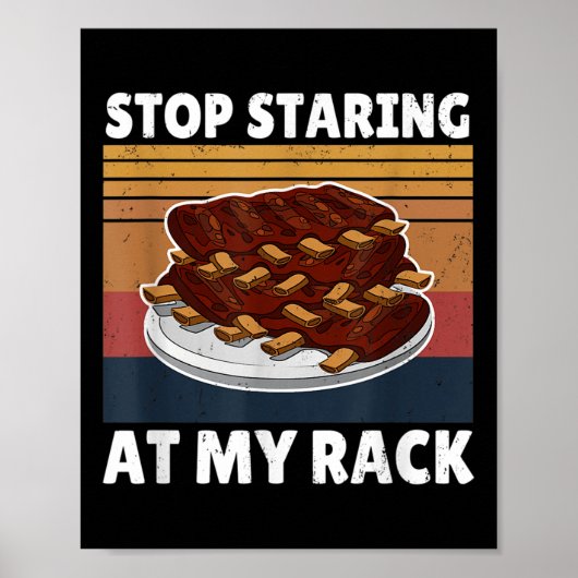 Poster Drôle Barbecue Teinte Arrêtez De Monter À Mon Maît (Devant)
