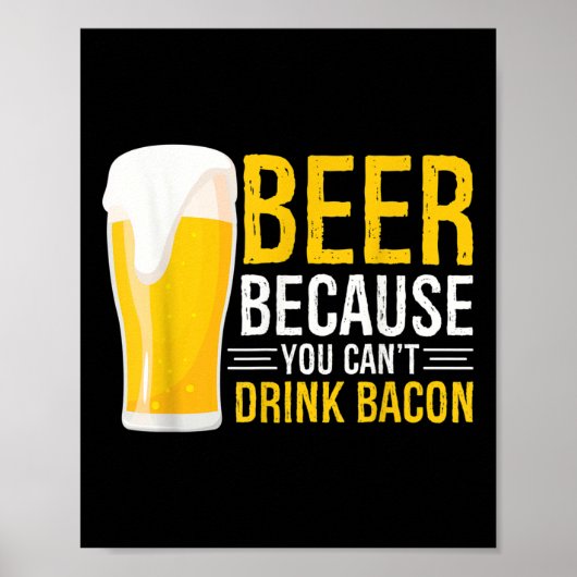 Poster Drôle Bbq Grilling Bière - Bière Parce Que Vous Ne (Devant)