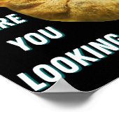 Poster Drôle Big Eyed Tarsier Ce que vous regardez (Coin)