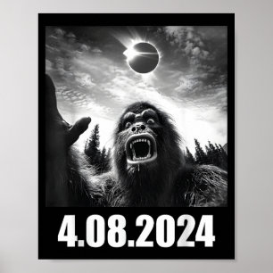 Poster Drôle Bigfoot Éclipse Totale de Soleil Totalité