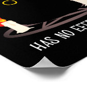 Poster Drôle Black Metal Satanic Cat Cote (Coin)