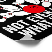 Poster Drôle Bowling Bowler Femmes Hommes Ma Technique De (Coin)