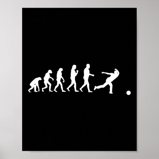 Poster Drôle Bowling Evolution Cadeau Bowler Sports Playe (Devant)