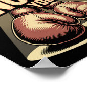 Poster Drôle Boxer Vous Frapper Les Gants De Boxe Je Saur (Coin)