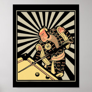 Poster Drôle cadeau de billard pour le joueur de billard 