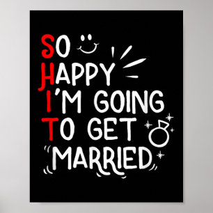 Poster Drôle cadeau de mariage Hilarious Mariage de marié