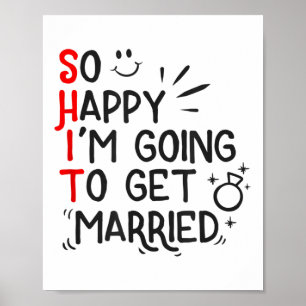 Poster Drôle cadeau de mariage Hilarious Mariage de marié
