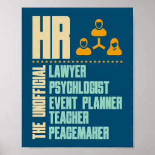 Poster Drôle cadeau pour la personne HR   HR Manager Idée