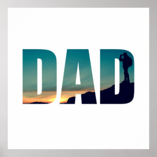 Poster Drôle camping camper randonnée hiker papa