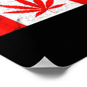 Poster Drôle Canada & feuille de cannabis ! Nouveau drape (Coin)