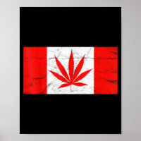 Drôle Canada & feuille de cannabis ! Nouveau drape