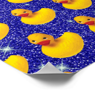 Poster Drôle Canards en caoutchouc Jaune Amoureux des ani