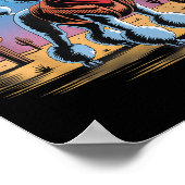 Poster Drôle canicule cow-boy Ufo Desert Sunset Scène (Coin)