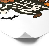 Poster Drôle Capybara Skeleton Citrouille Costume d'Hallo (Coin)