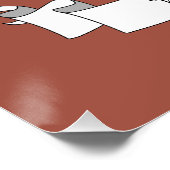 Poster Drôle Caricature du Mariage d'orignal (Coin)