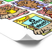 Poster Drôle Caricatures de la journée de la marmotte (Coin)