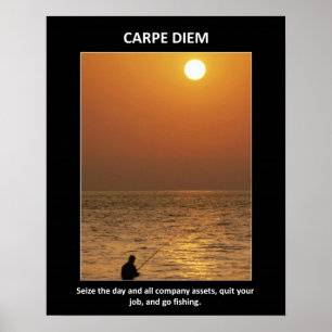 Poster Drôle Carpe Diem Saisir Le Jour