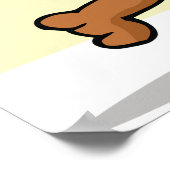 Poster Drôle Cartoon Bulldog Boxer Chien (Coin)