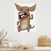 Poster Drôle Cartoon fou chien Hilarious mignon animal an (Cuisine)