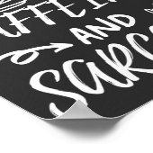 Poster Drôle Ce Gars Fonctionne Sur La Caféine Et Le Sarc (Coin)