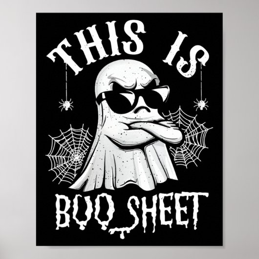 Poster Drôle Ceci Est Boo Sheet Ghost Lazy Halloween Men  (Devant)