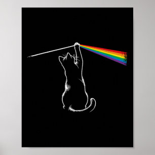 Poster Drôle Chat Rock Musique Cadeau Femmes Enfants Homm