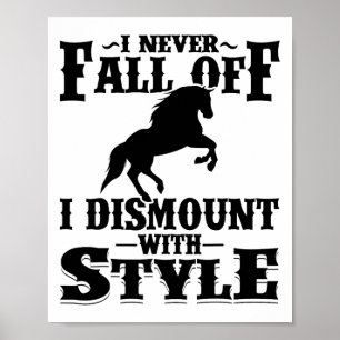 Poster Drôle Cheval équitation Cadeau Hommes Femmes Cool