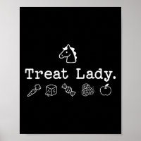 Drôle Cheval Treat Lady - Cheval Maman Heures éque
