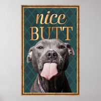 Drôle Chien Nice Butt Salle de bain Wall Art