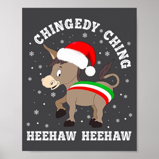 Poster Drôle Chingedy Ching Hee Haw Santa Joyeux Noël (Devant)