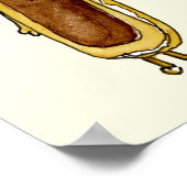 Poster Drôle Chocolat Eclair Quirky Cake Cartoon Art (Coin)