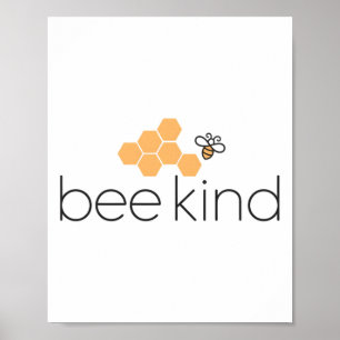 Poster Drôle Citation d'abeilles Genre' et Orange Bee Sle