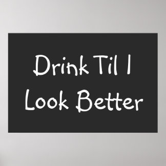 Poster Drôle Citation de bière célèbre des paroles