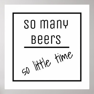 Poster Drôle Citation de bière célèbre des paroles