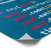 Poster Drôle Codage Python Cl Manger Code Dormir (Coin)