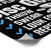 Poster Drôle Comment Jouer Au Disc Golf (Coin)