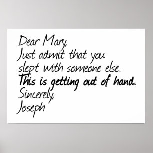 Poster Drôle conception athée