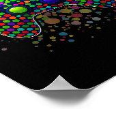 Poster Drôle contrôleur de jeu Polka Dot Video Gamers Dot (Coin)
