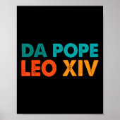 Poster Drôle Cool Retro Da Pope Tee Nouveau Pape Leo Xiv  (Devant)