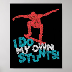 Poster Drôle Cool Skateboard Citation Dire, Skateboard