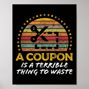 Poster Drôle Couponing, Coupon Clipper Citation Économiqu